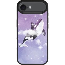 iPhone Air Case Hülle - Silikon schwarz Whale in sparking stars