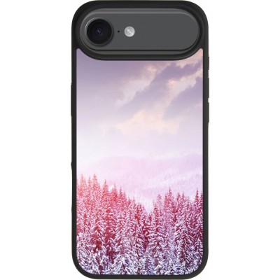 iPhone Air Case Hülle - Silikon schwarz Winter 22 Pink Forest