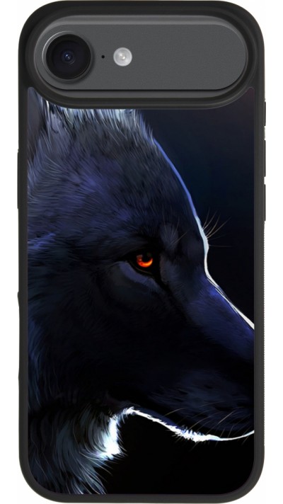 iPhone Air Case Hülle - Silikon schwarz Wolf Shape