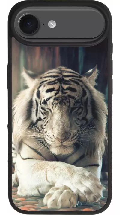 Coque iPhone Air - Silicone rigide noir Zen Tiger