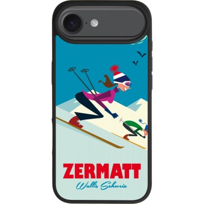 iPhone Air Case Hülle - Silikon schwarz Zermatt Ski Downhill