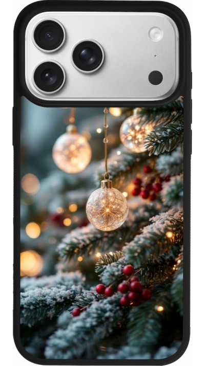 iPhone 17 Pro Max Case Hülle - Silikon schwarz Christmas 25 Xmas Decorated Tree