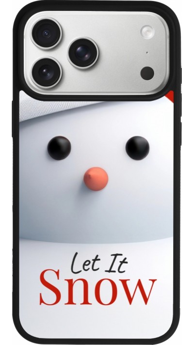 iPhone 17 Pro Max Case Hülle - Silikon schwarz Christmas 25 Xmas Snowman