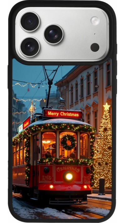 iPhone 17 Pro Max Case Hülle - Silikon schwarz Christmas 25 Xmas Train