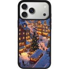 iPhone 17 Pro Max Case Hülle - Silikon schwarz Christmas 25 Xmas Village
