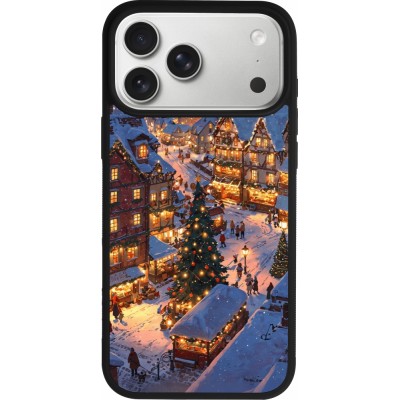 iPhone 17 Pro Max Case Hülle - Silikon schwarz Christmas 25 Xmas Village