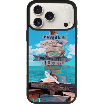 iPhone 17 Pro Max Case Hülle - Silikon schwarz Cool Cities Directions