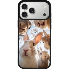 iPhone 17 Pro Max Case Hülle - Silikon schwarz Easter 2026 Rabbits