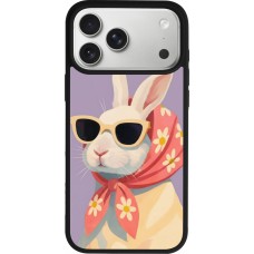 iPhone 17 Pro Max Case Hülle - Silikon schwarz Easter 2026 Rabbit with scarf