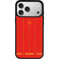 iPhone 17 Pro Max Case Hülle - Silikon schwarz Spanien 2026 personalisierbares Fussballtrikot
