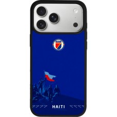 iPhone 17 Pro Max Case Hülle - Silikon schwarz Haiti 2026 personalisierbares Fussballtrikot