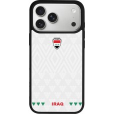 iPhone 17 Pro Max Case Hülle - Silikon schwarz Irak 2026 personalisierbares Fussballtrikot