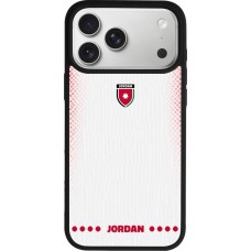 iPhone 17 Pro Max Case Hülle - Silikon schwarz Jordanien 2026 personalisierbares Fussballtrikot