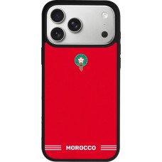iPhone 17 Pro Max Case Hülle - Silikon schwarz Marokko 2026 personalisierbares Fussballtrikot