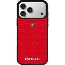 iPhone 17 Pro Max Case Hülle - Silikon schwarz Portugal 2026 personalisierbares Fussballtrikot