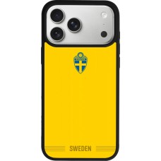 iPhone 17 Pro Max Case Hülle - Silikon schwarz Schweden 2026 personalisierbares Fussballtrikot