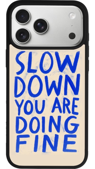 iPhone 17 Pro Max Case Hülle - Silikon schwarz Slow down 2026