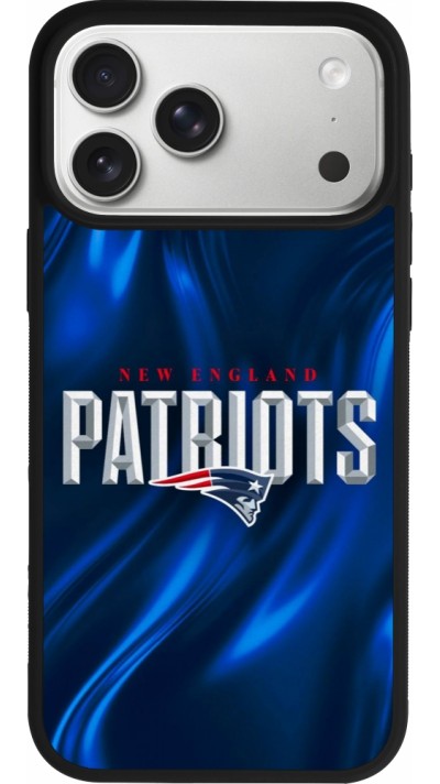 Coque iPhone 17 Pro Max - Silicone rigide noir Super Bowl 26 Patriots 2