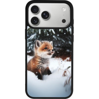 iPhone 17 Pro Max Case Hülle - Silikon schwarz Weihnachten 2023 Fuechslein Tanne