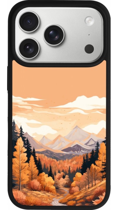 iPhone 17 Pro Case Hülle - Silikon schwarz Autumn 25 Mountains