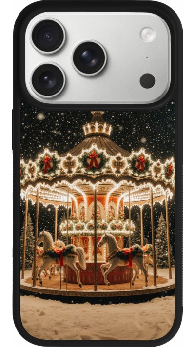 iPhone 17 Pro Case Hülle - Silikon schwarz Christmas 25 Carousel