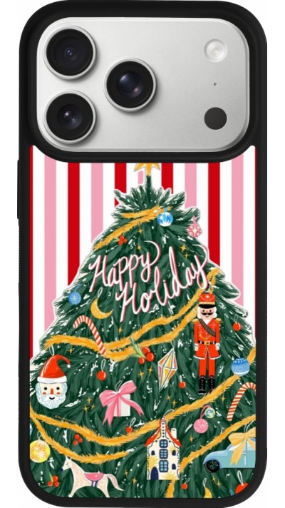 iPhone 17 Pro Case Hülle - Silikon schwarz Christmas 25 Happy Holiday