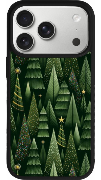 iPhone 17 Pro Case Hülle - Silikon schwarz Christmas 25 Pattern Xmas Tree