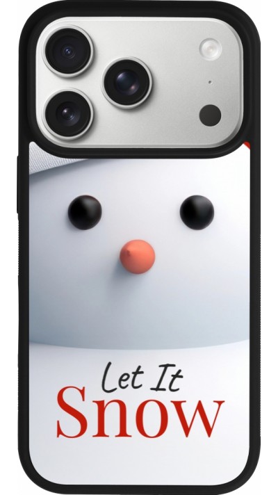 iPhone 17 Pro Case Hülle - Silikon schwarz Christmas 25 Xmas Snowman