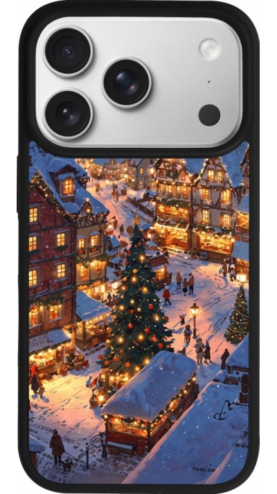iPhone 17 Pro Case Hülle - Silikon schwarz Christmas 25 Xmas Village