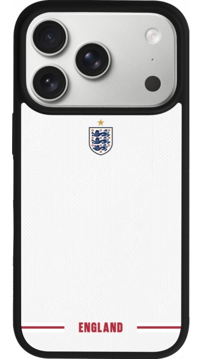 iPhone 17 Pro Case Hülle - Silikon schwarz England 2026 personalisierbares Fussballtrikot