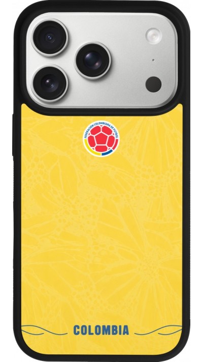 iPhone 17 Pro Case Hülle - Silikon schwarz Kolumbien 2026 personalisierbares Fussballtrikot