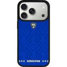 iPhone 17 Pro Case Hülle - Silikon schwarz Usbekistan 2026 personalisierbares Fussballtrikot