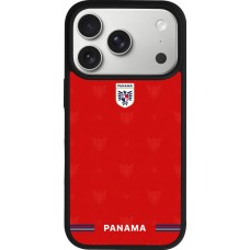 iPhone 17 Pro Case Hülle - Silikon schwarz Panama 2026 personalisierbares Fussballtrikot