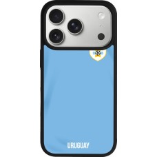iPhone 17 Pro Case Hülle - Silikon schwarz Uruguay 2022 personalisierbares Fussballtrikot