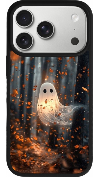 iPhone 17 Pro Case Hülle - Silikon schwarz Halloween 2025 Ghost in the forest