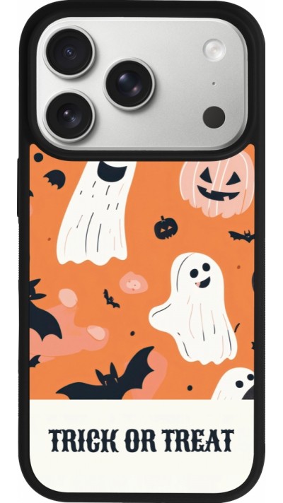 iPhone 17 Pro Case Hülle - Silikon schwarz Halloween 2025 Trick treat