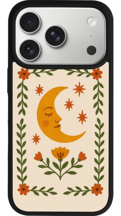 Coque iPhone 17 Pro - Silicone rigide noir Half moon stamp 2026