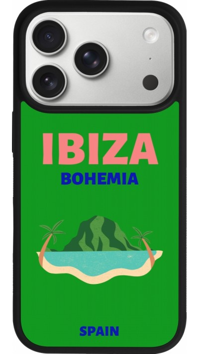 Coque iPhone 17 Pro - Silicone rigide noir Pop Summer Destination Ibiza