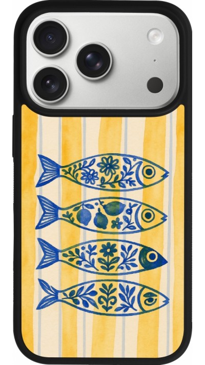 Coque iPhone 17 Pro - Silicone rigide noir Portuguese fish 2026