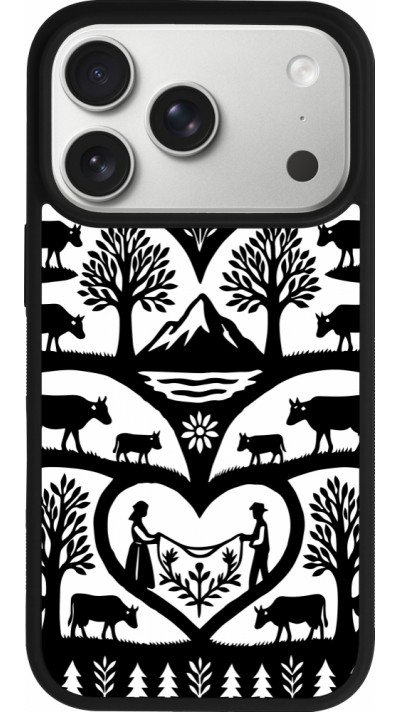 Coque iPhone 17 Pro - Silicone rigide noir Poya Suisse 2