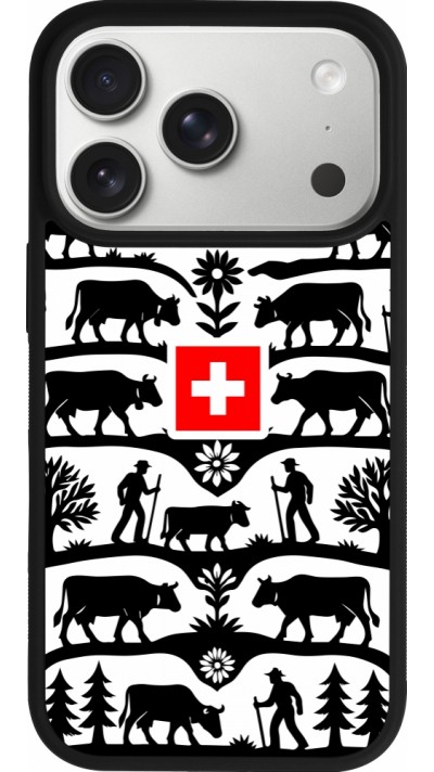Coque iPhone 17 Pro - Silicone rigide noir Poya Suisse 3