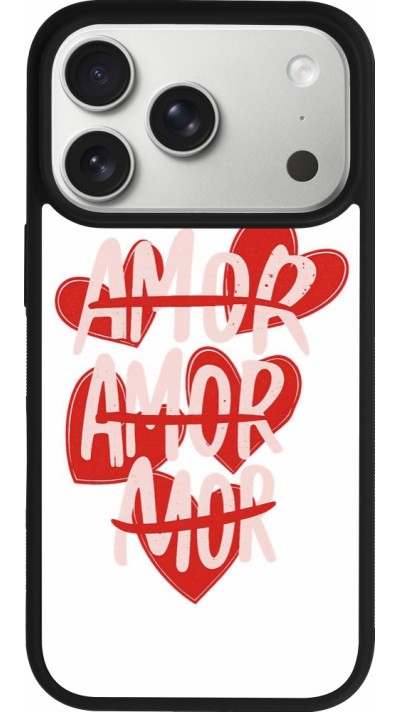 Coque iPhone 17 Pro - Silicone rigide noir Saint Valentines Day 26 Amor