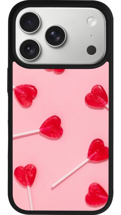 Coque iPhone 17 Pro - Silicone rigide noir Saint Valentines Day 26 Lollipop