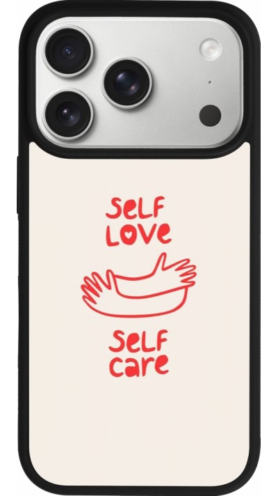 Coque iPhone 17 Pro - Silicone rigide noir Saint Valentines Day 26 Self love self care