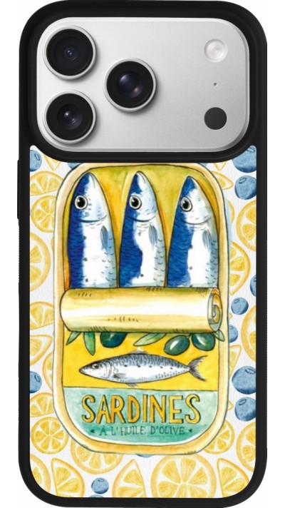 Coque iPhone 17 Pro - Silicone rigide noir Sardines in oil 2026