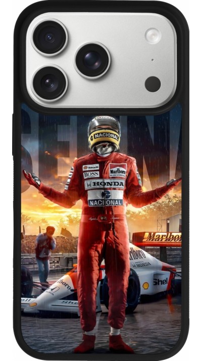 Coque iPhone 17 Pro - Silicone rigide noir Senna The King of Rain
