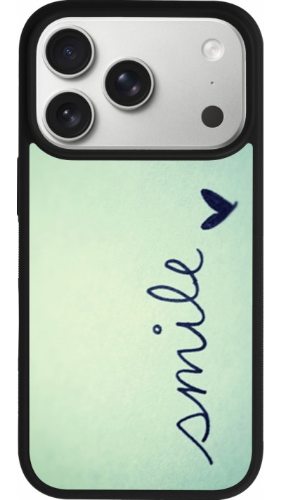 Coque iPhone 17 Pro - Silicone rigide noir Smile