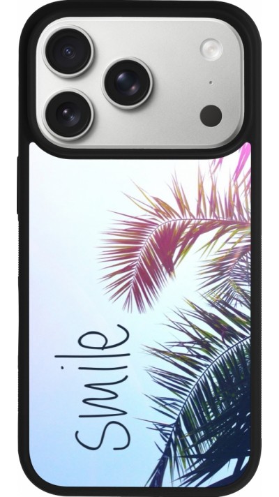 Coque iPhone 17 Pro - Silicone rigide noir Smile 05