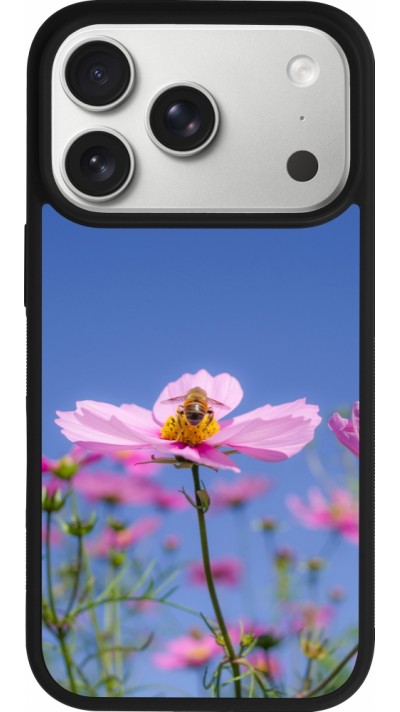 iPhone 17 Pro Case Hülle - Silikon schwarz Bee on a flower Spring 2026