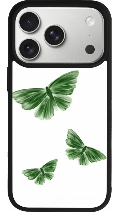 iPhone 17 Pro Case Hülle - Silikon schwarz Butterflies Spring 2026